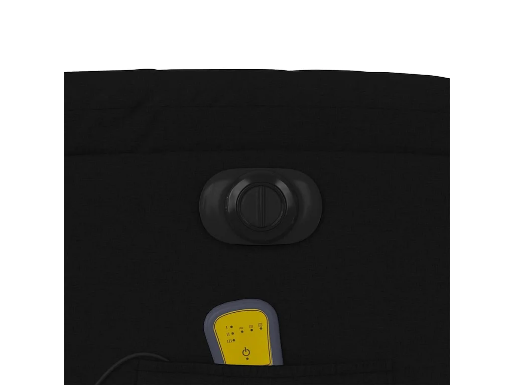 Fauteuil de massage inclinable électrique Noir Tissu