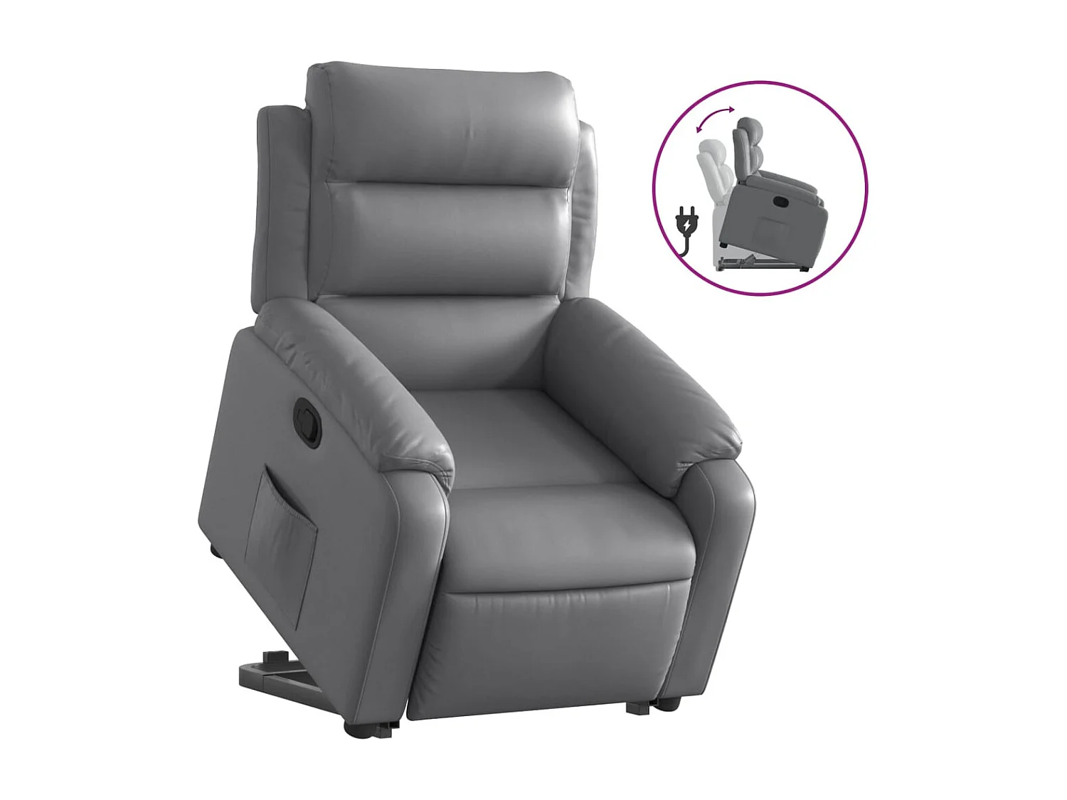 Fauteuil inclinable Gris Similicuir