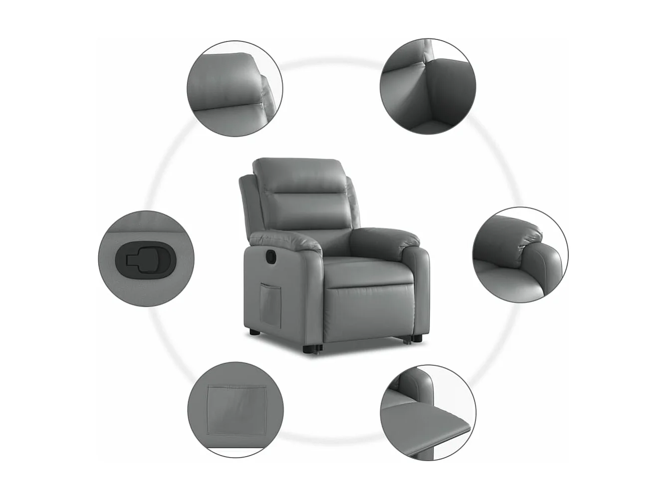 Fauteuil inclinable Gris Similicuir