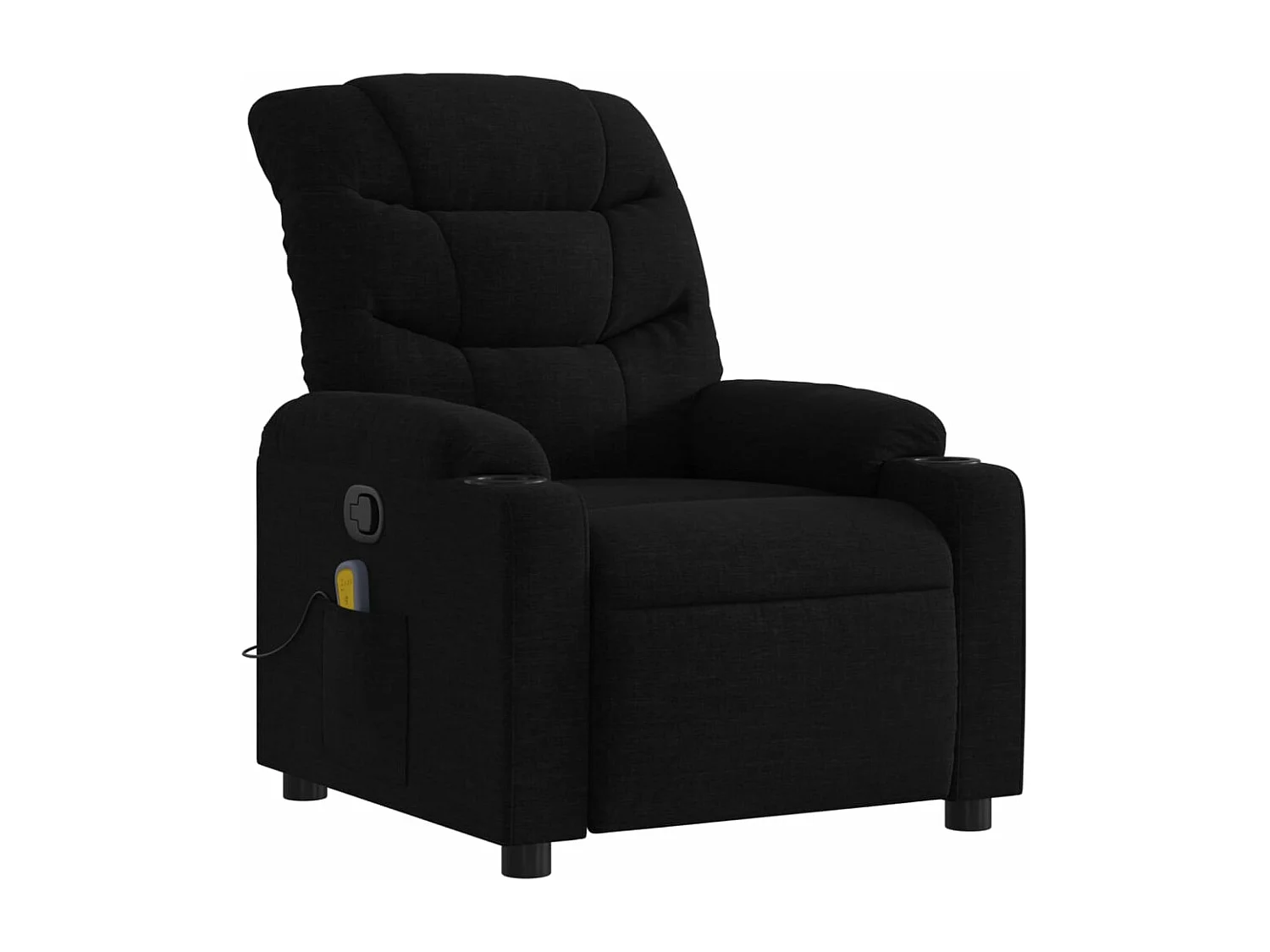 Fauteuil de massage inclinable Noir Tissu