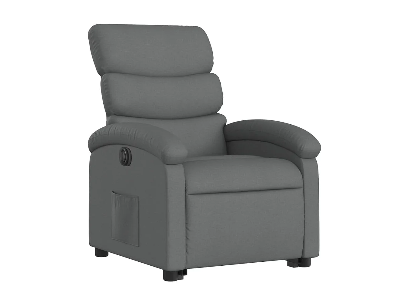 Sillón eléctrico reclinable elevable de tela gris oscuro