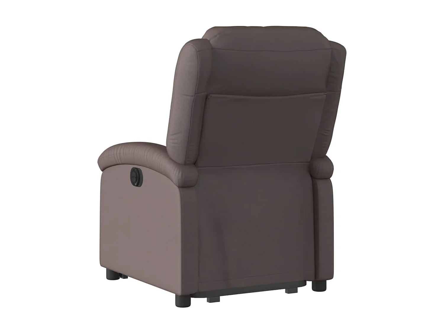 Fauteuil inclinable électrique marron foncé cuir véritable