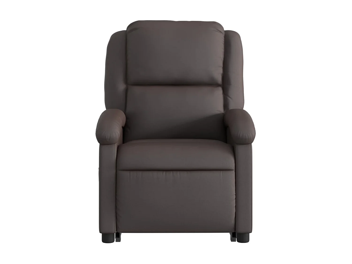 Fauteuil inclinable électrique marron foncé cuir véritable
