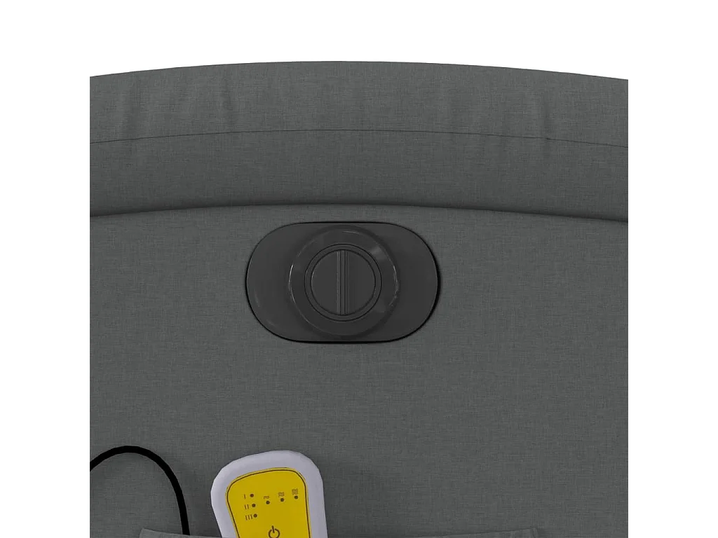 Fauteuil inclinable de massage électrique gris foncé tissu