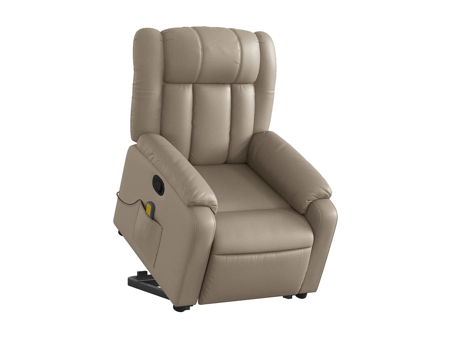 Massagesessel mit Aufstehhilfe Cappuccino-Braun Kunstleder