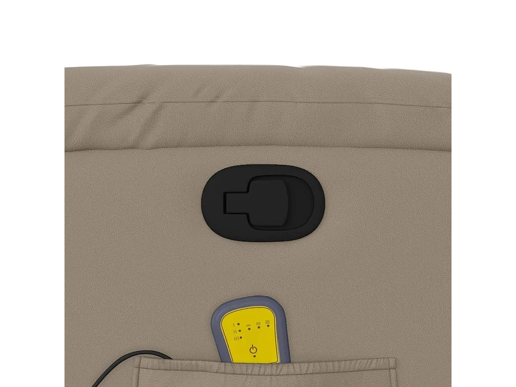 Massagesessel mit Aufstehhilfe Cappuccino-Braun Kunstleder