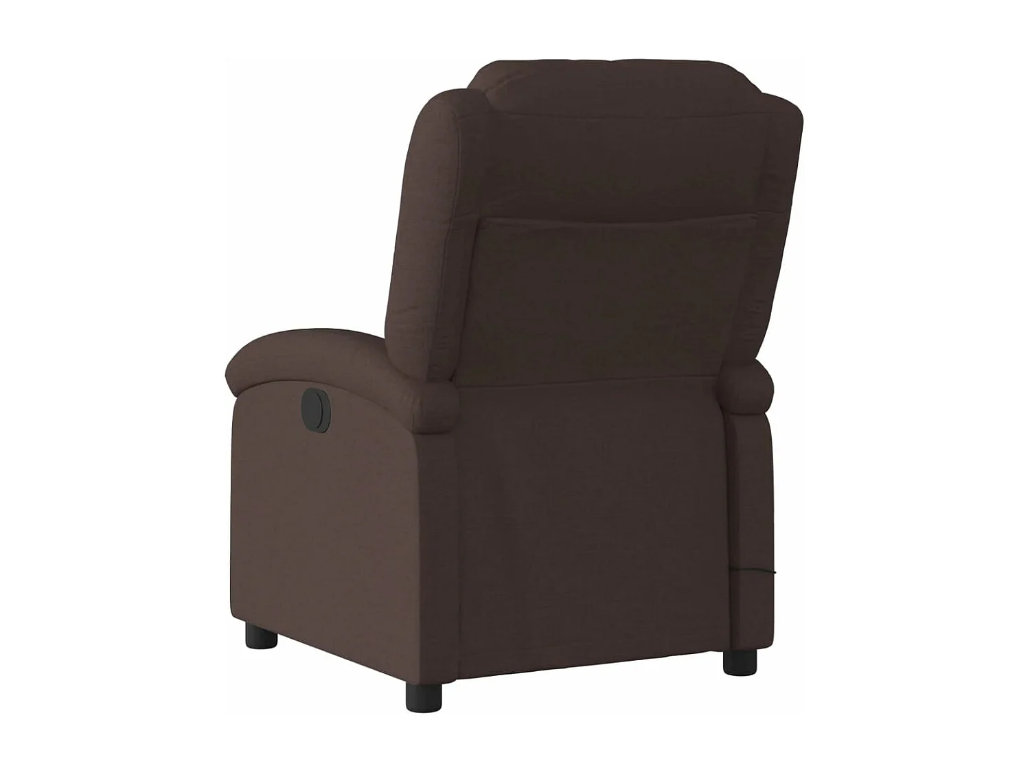Fauteuil de massage inclinable électrique Marron foncé Tissu