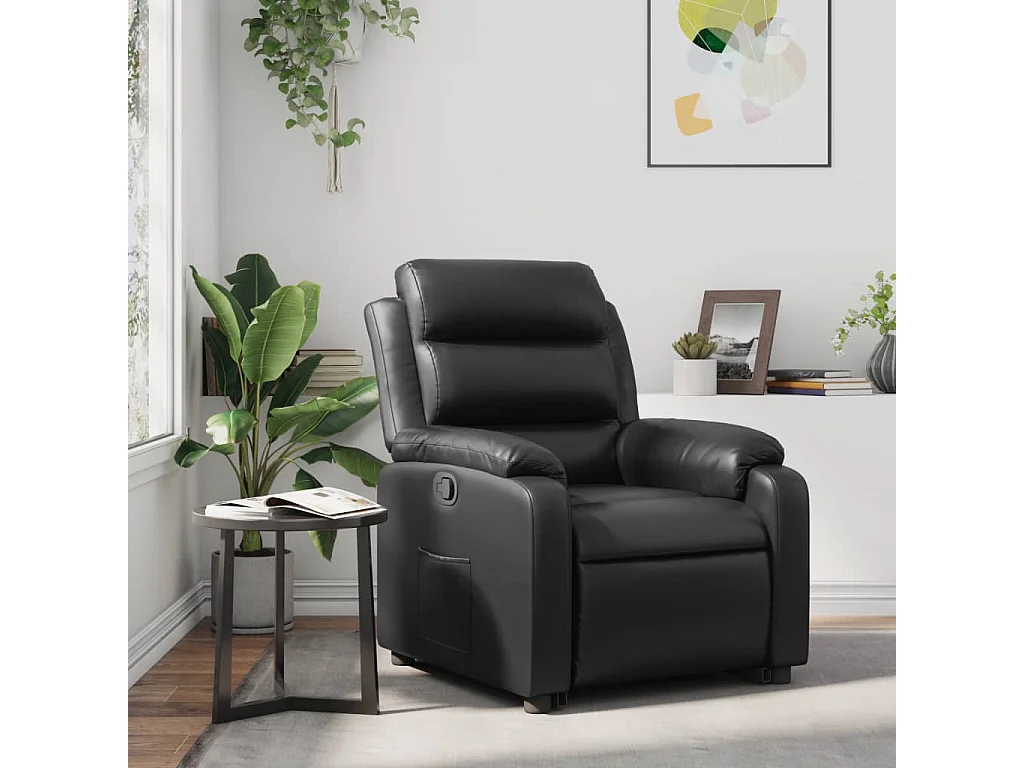 Fauteuil inclinable Noir Similicuir