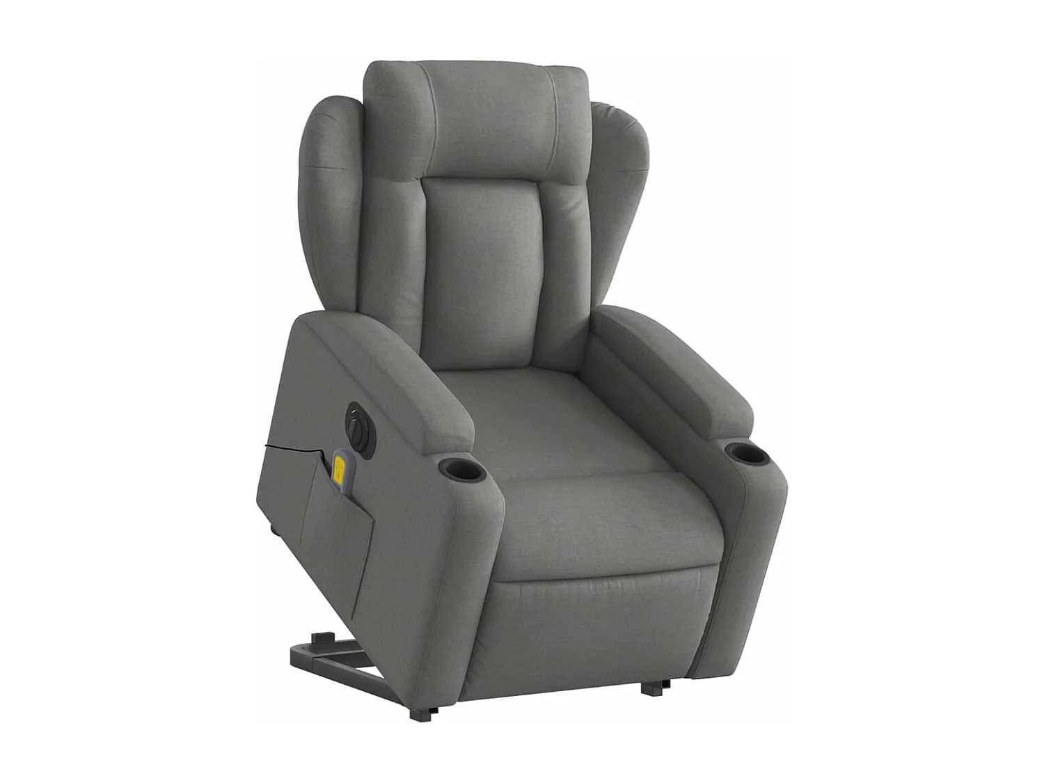 Fauteuil inclinable de massage électrique Gris foncé Tissu