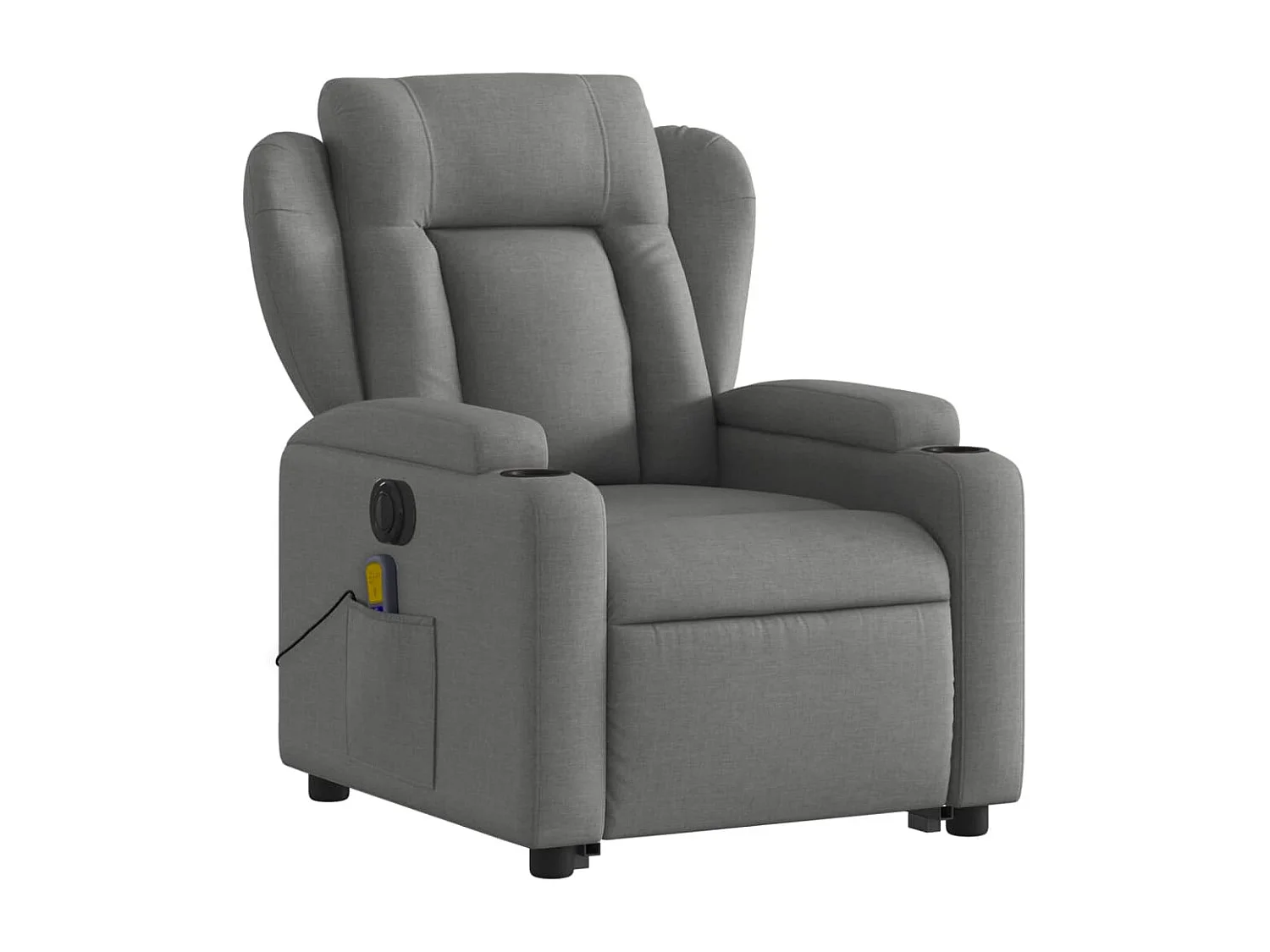 Fauteuil inclinable de massage électrique Gris foncé Tissu