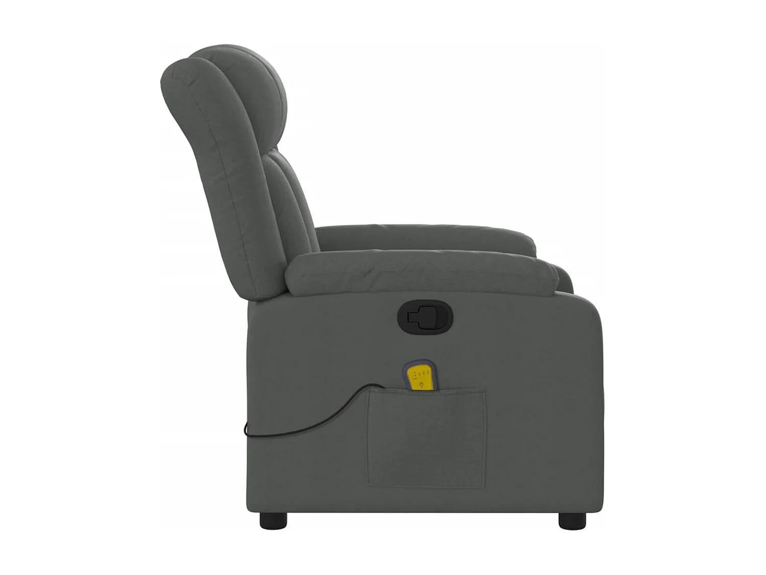 Fauteuil de massage inclinable Gris foncé Tissu