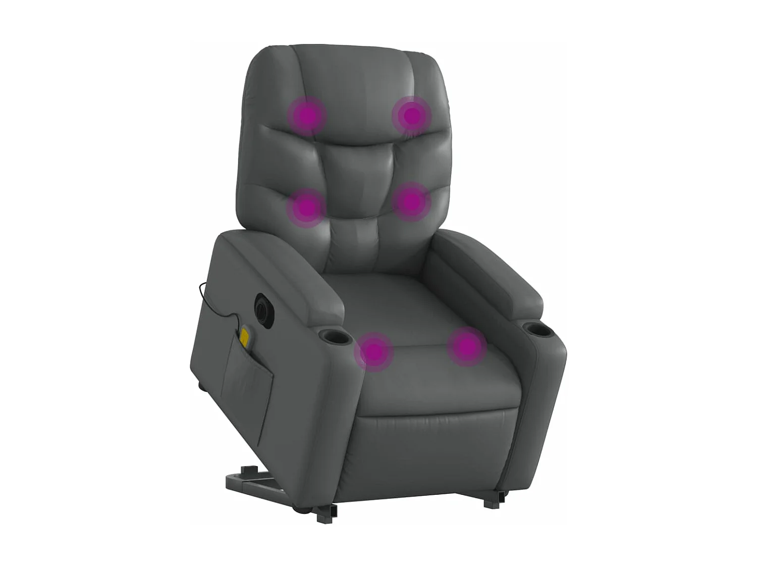 Fauteuil inclinable de massage électrique gris similicuir