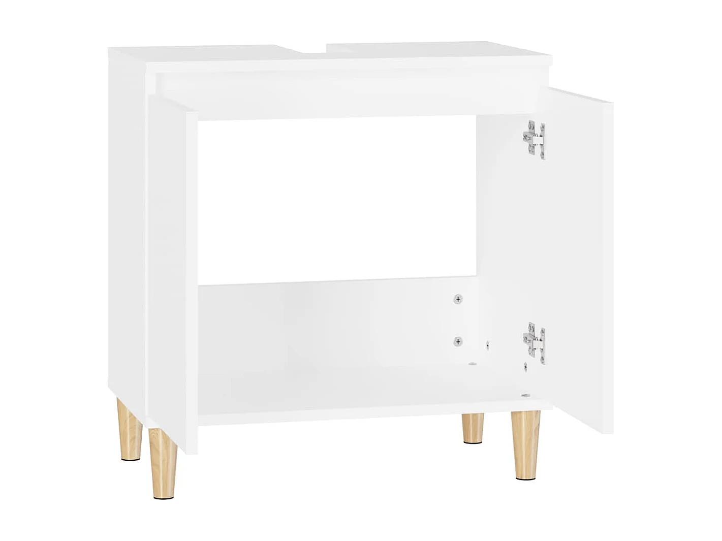 Armario para lavabo madera contrachapada blanco 58x33x60 cm
