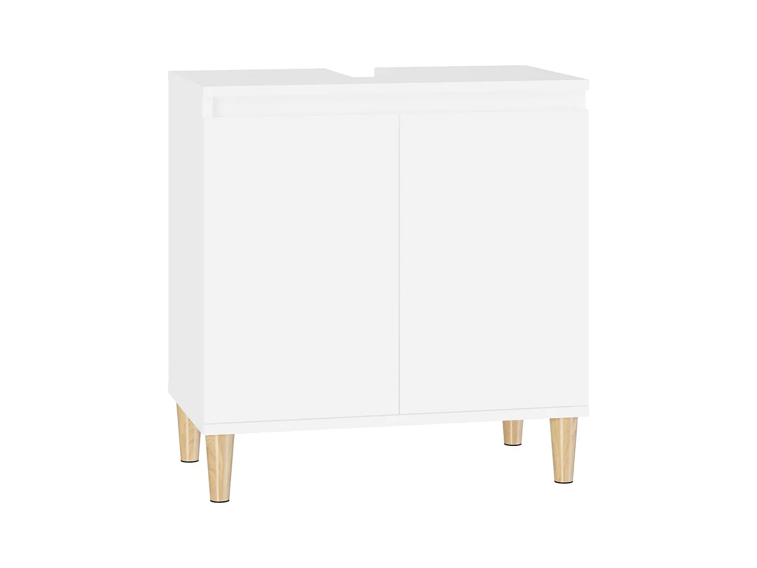 Meuble d'évier blanc 58x33x60 cm bois d'ingénierie