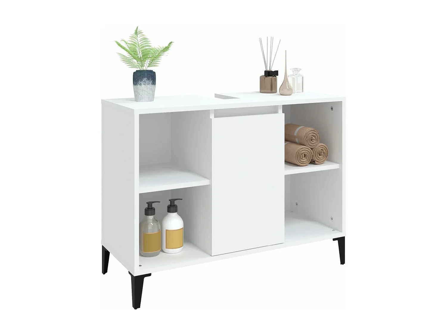 Meuble d'évier blanc 80x33x60 cm bois d'ingénierie