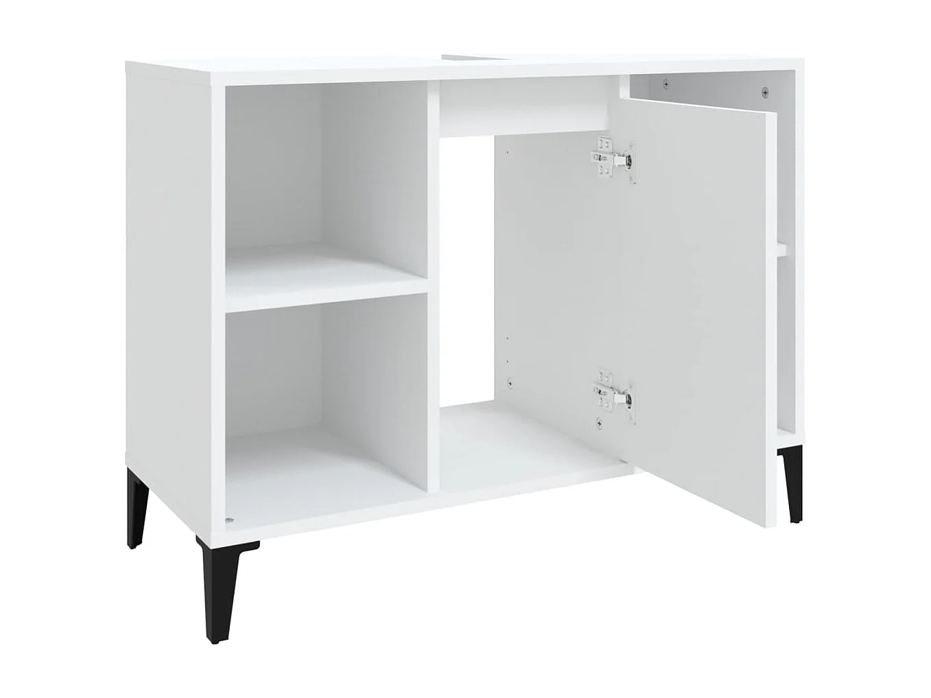 Meuble d'évier blanc 80x33x60 cm bois d'ingénierie