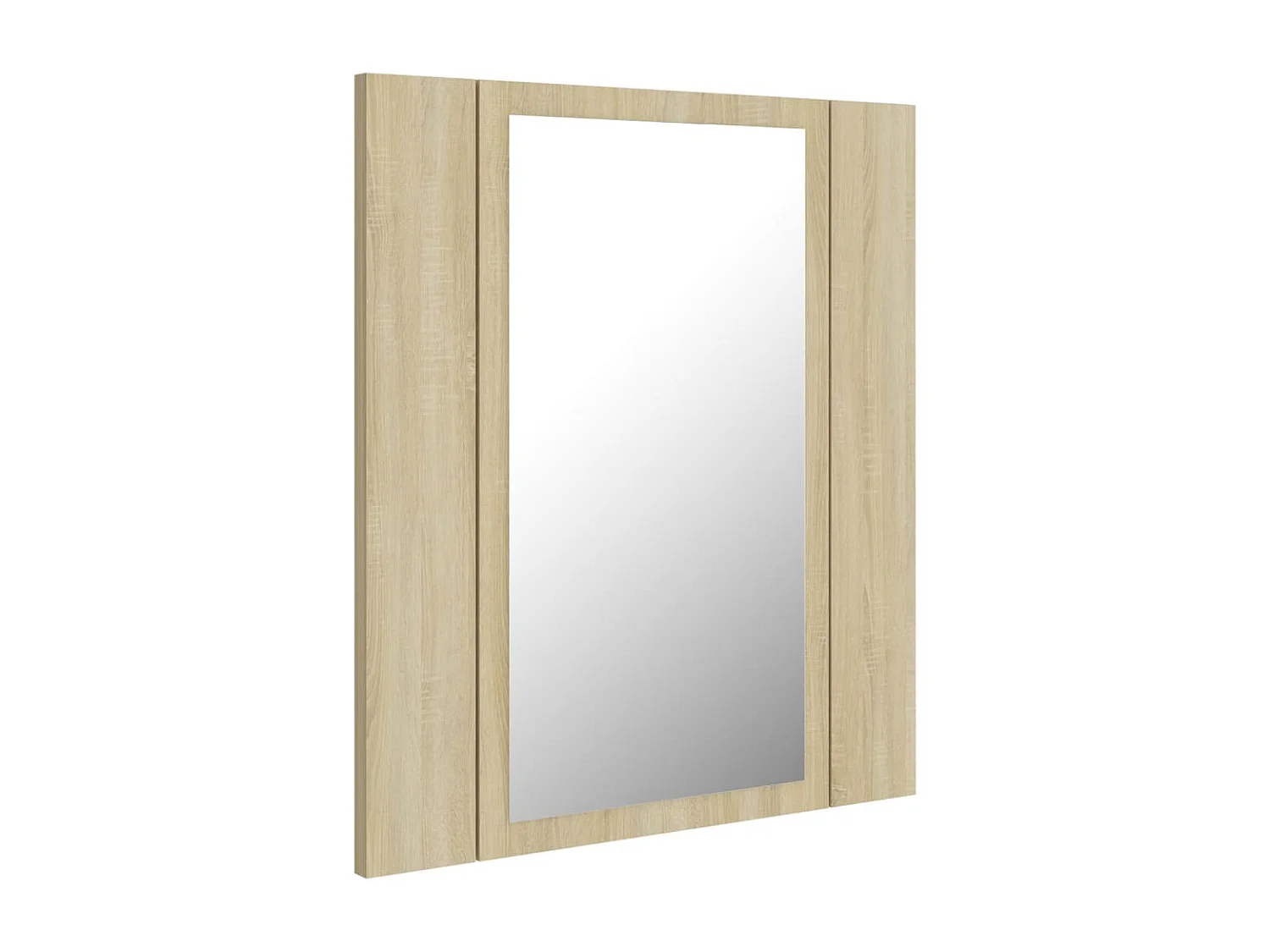 Armoire à miroir LED de bain Chêne sonoma 40x12x45 cm Acrylique