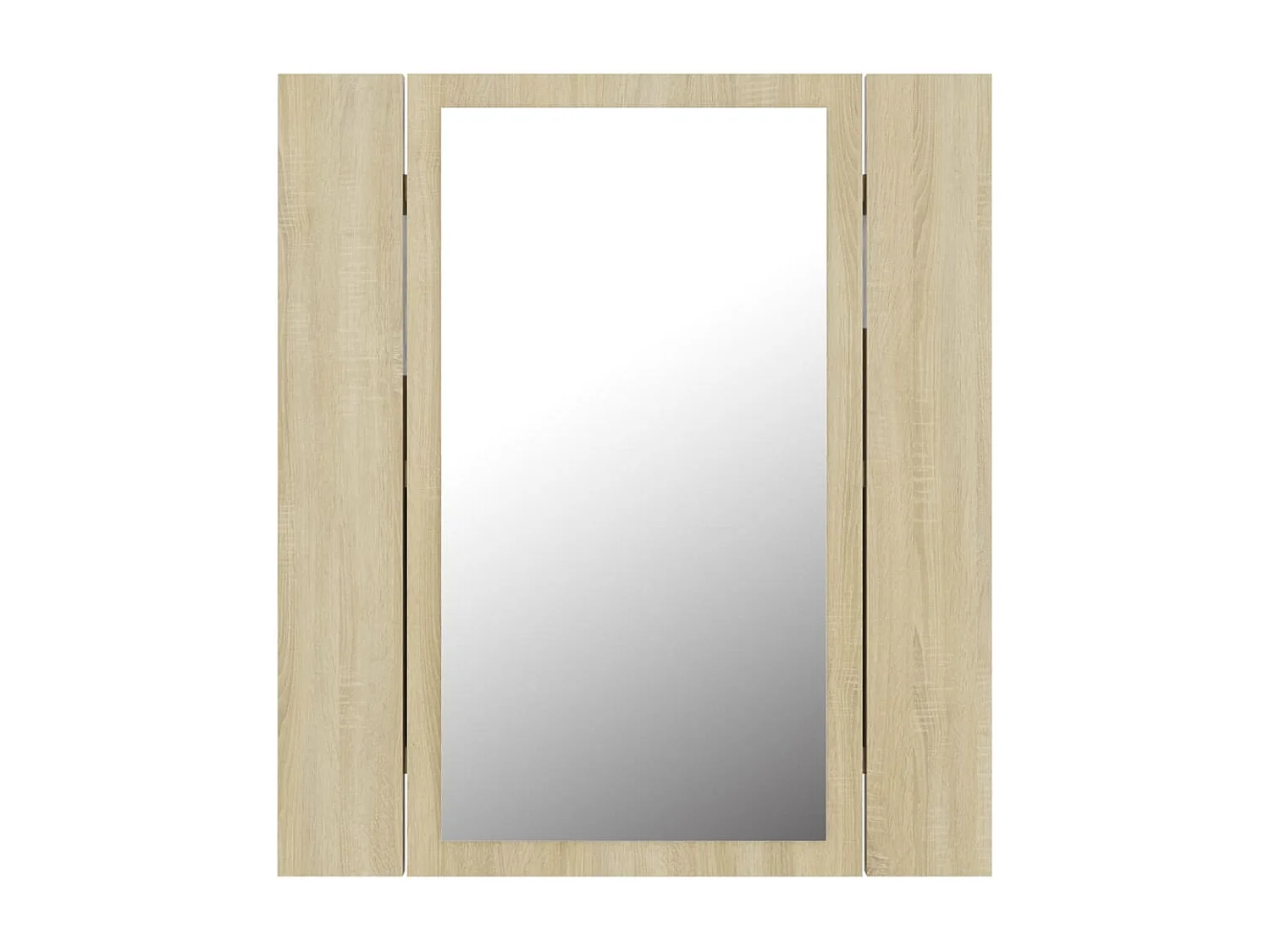 Armoire à miroir LED de bain Chêne sonoma 40x12x45 cm Acrylique