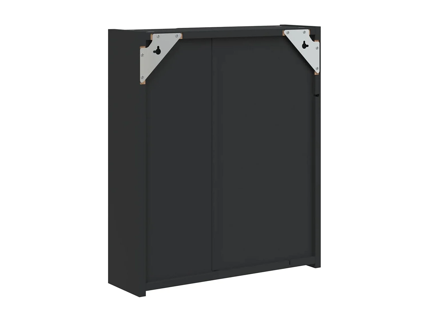 Armoire de salle de bain à miroir avec LED noir 45x13x52 cm
