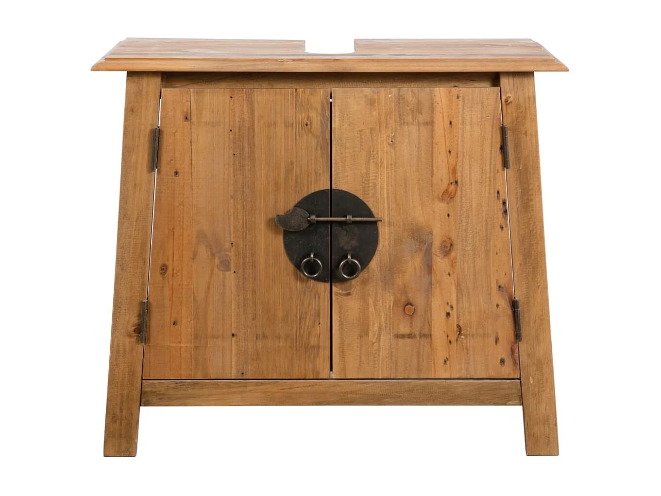 Meuble-lavabo de salle de bains pin massif 70x32x63 cm