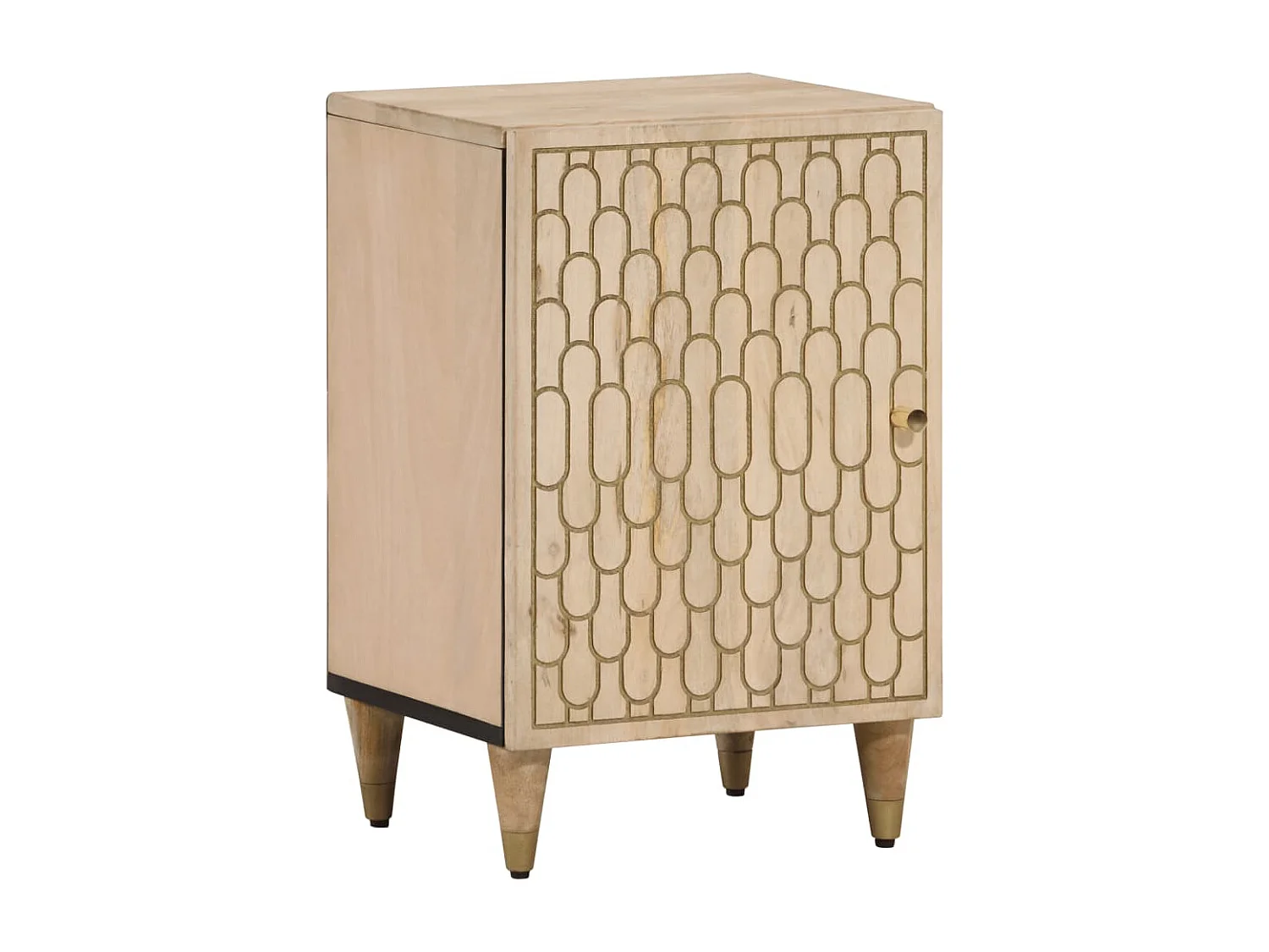 Armoire de salle de bain 38x33x58 cm bois massif de manguier