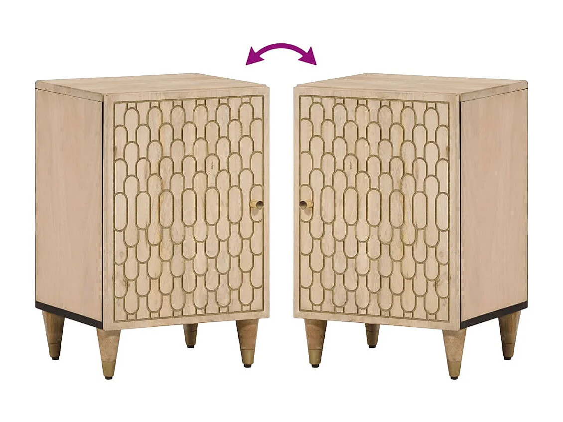 Armoire de salle de bain 38x33x58 cm bois massif de manguier