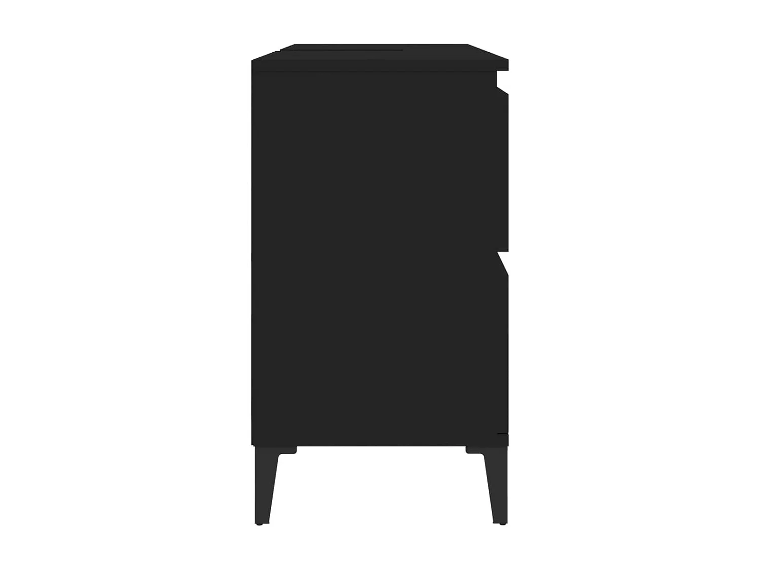 Armario para lavabo madera contrachapada negro 80x33x60 cm