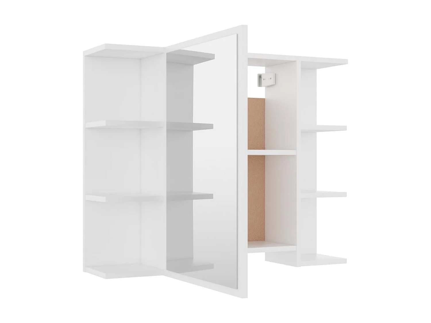 Armadio da Bagno Bianco 80x20,5x64 cm in Legno Multistrato