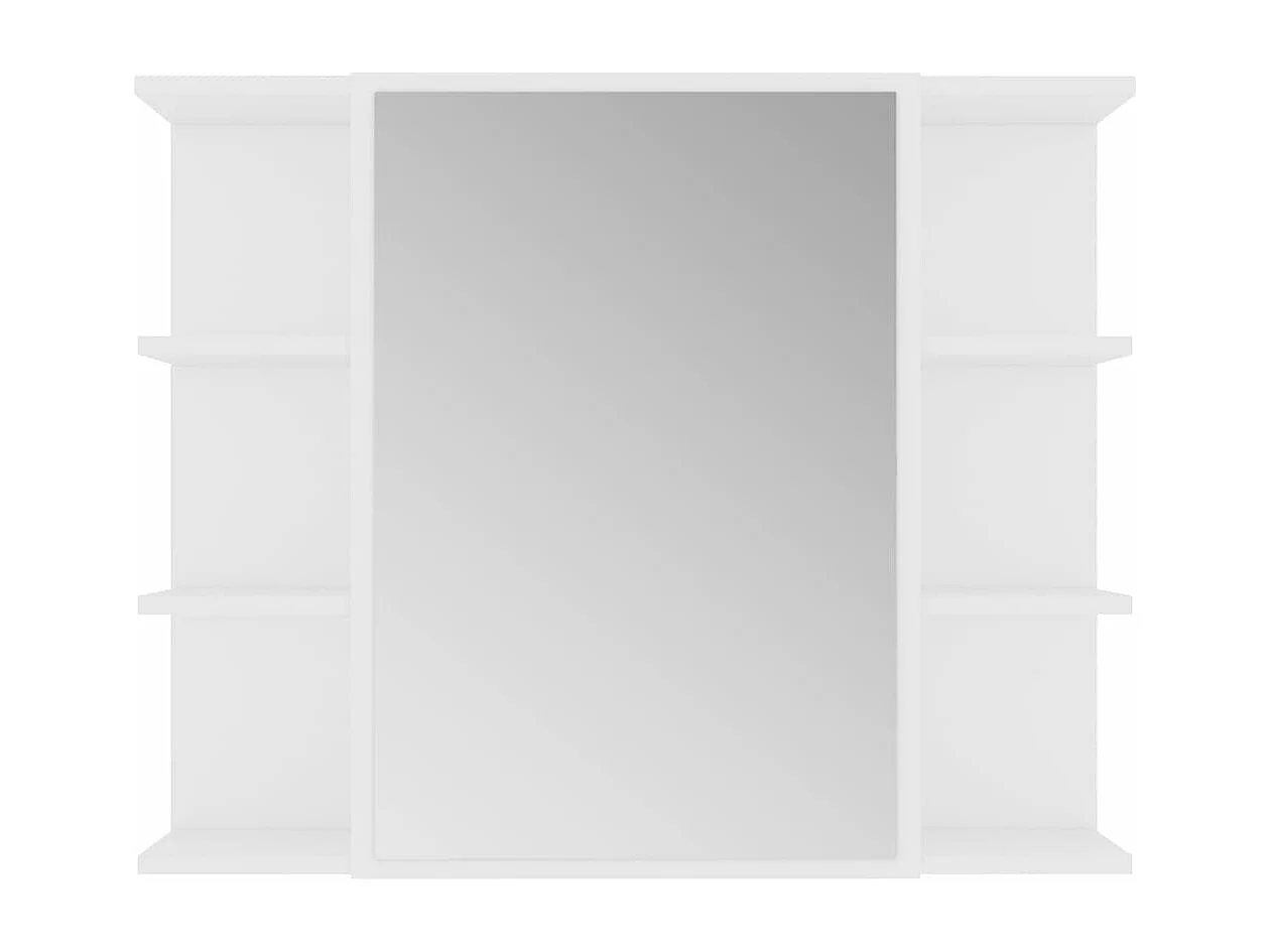 Armadio da Bagno Bianco 80x20,5x64 cm in Legno Multistrato