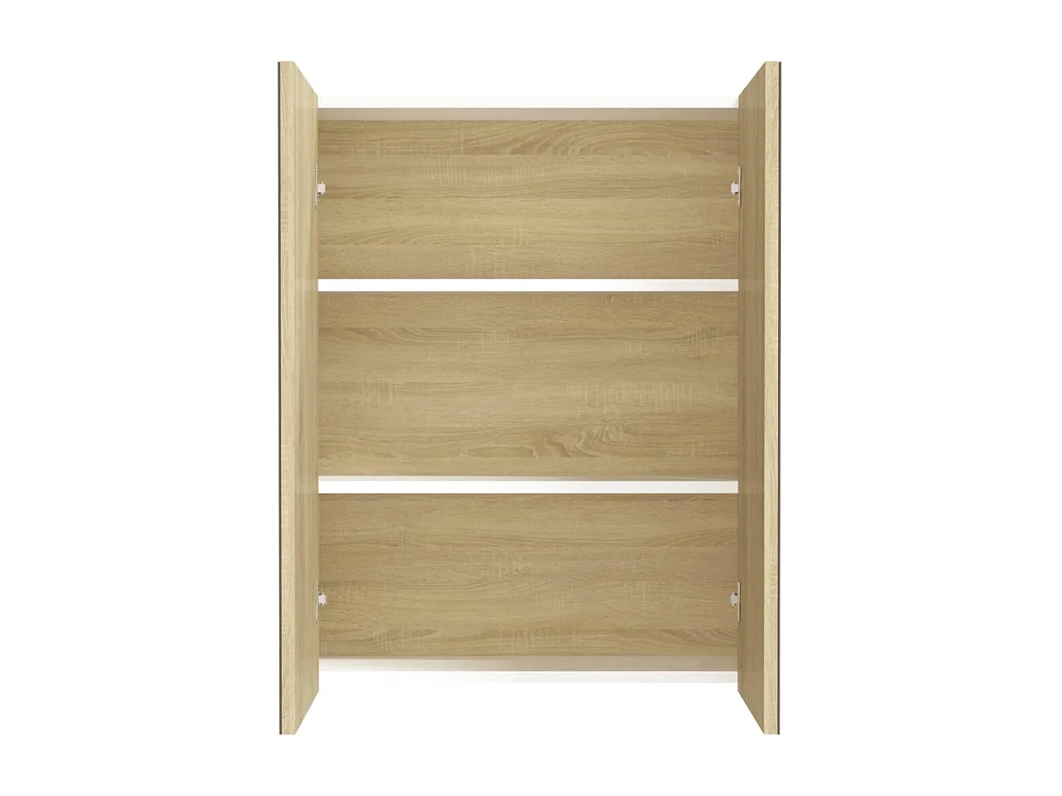 Armário espelhado p/ casa banho 60x15x75 cm MDF branco/carvalho