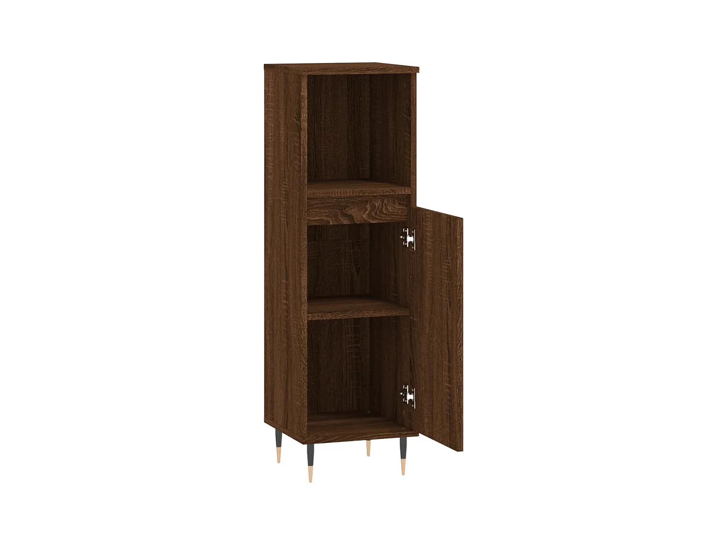 Armoire de bain chêne marron 30x30x100 cm bois d'ingénierie