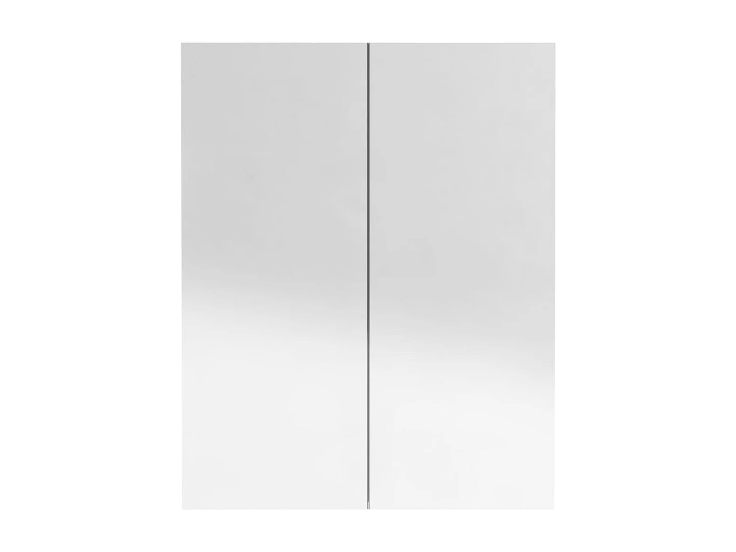 Armadietto a Specchio per Bagno 60x15x75 cm MDF Grigio Lucido