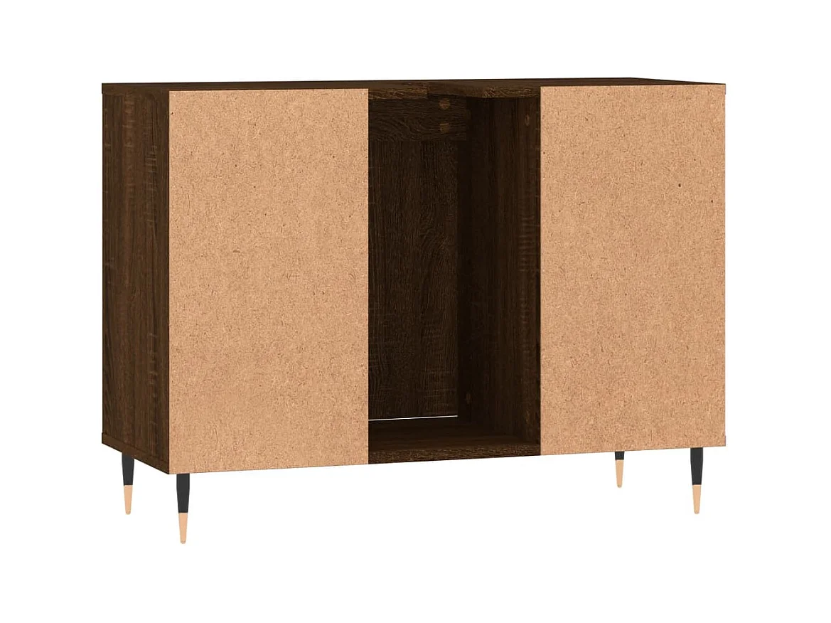 Armoire salle de bain chêne marron 80x33x60cm bois d'ingénierie