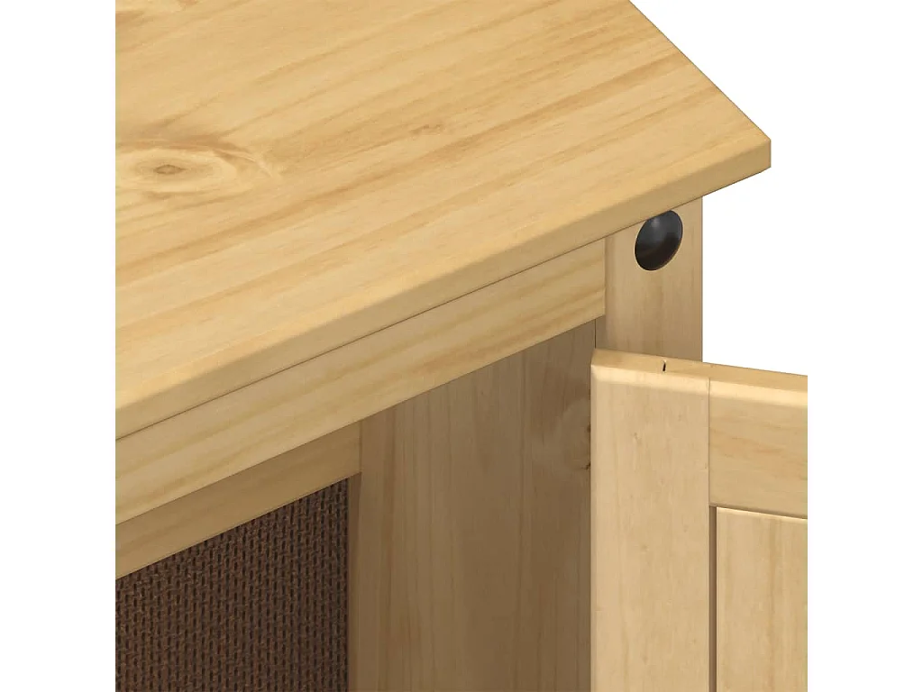 Mobile Lavabo da Bagno Corona 73x33x60cm Legno Massello di Pino