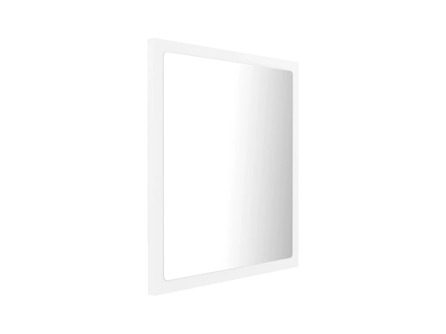 Miroir à LED de salle de bain Blanc 40x8,5x37 cm Acrylique
