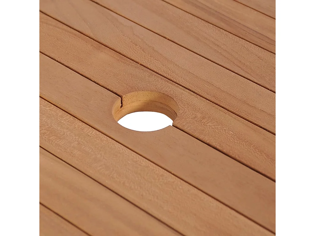 Waschtisch Massivholz Teak mit Waschbecken Marmor Creme