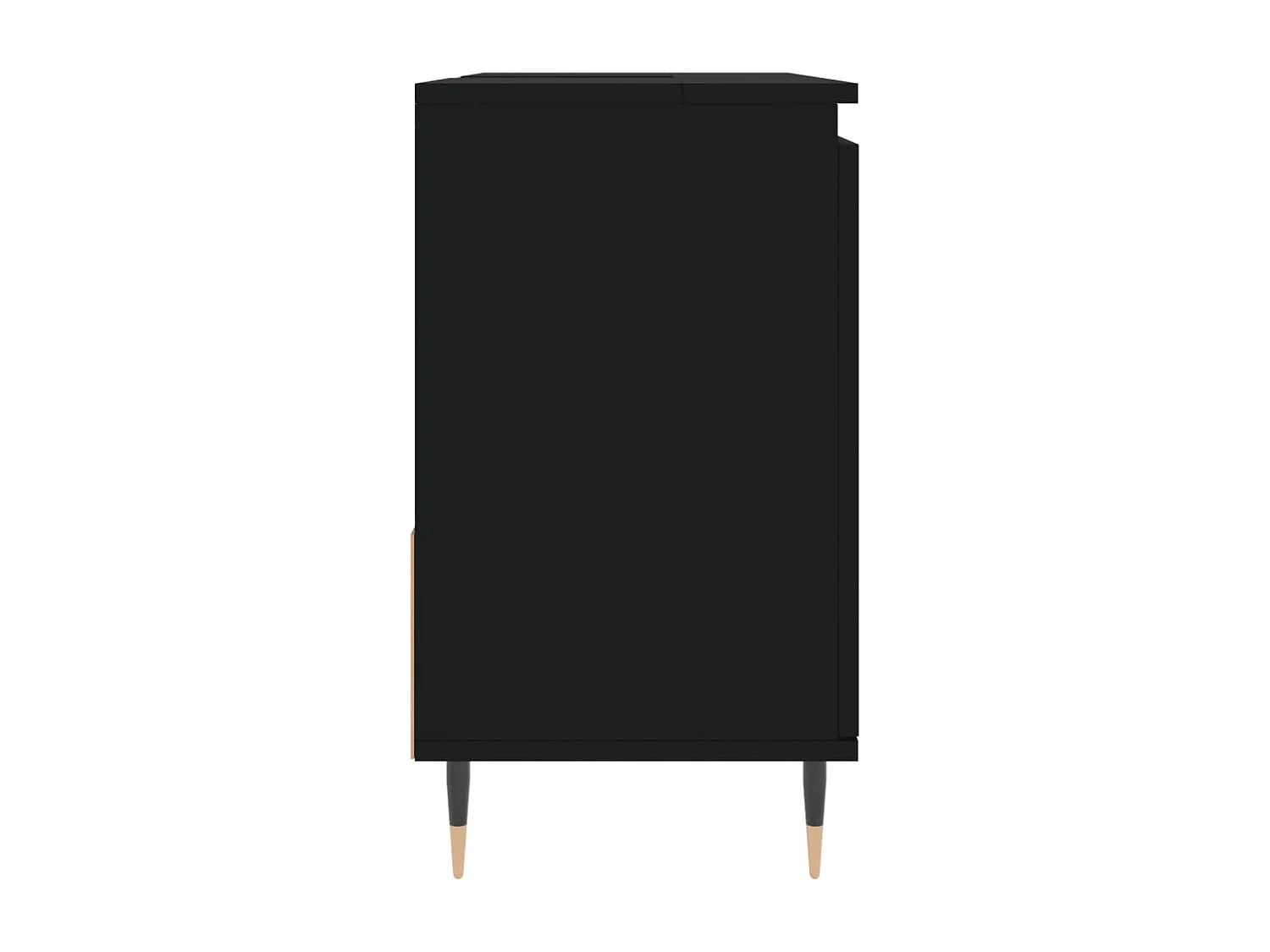 Armoire de salle de bain noir 65x33x60 cm bois d'ingénierie