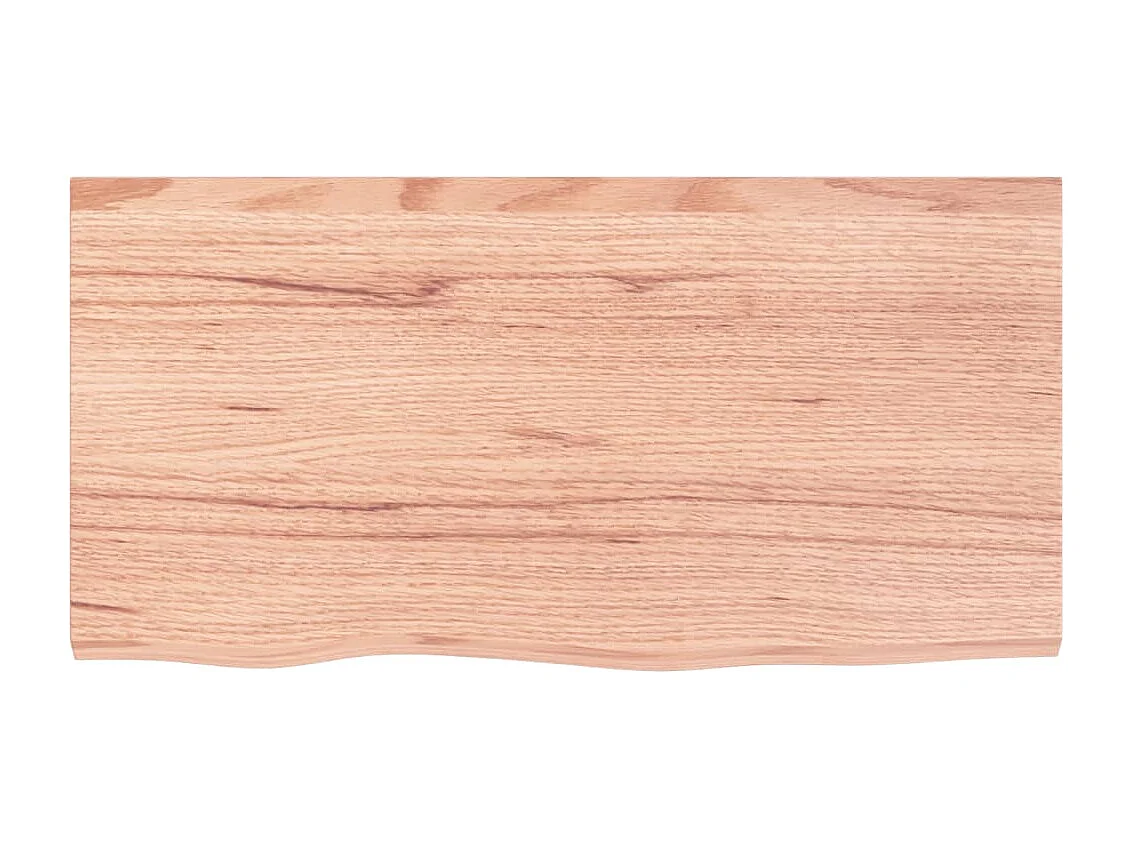 Waschtischplatte mit Halterung Stahl und Massivholz Eiche