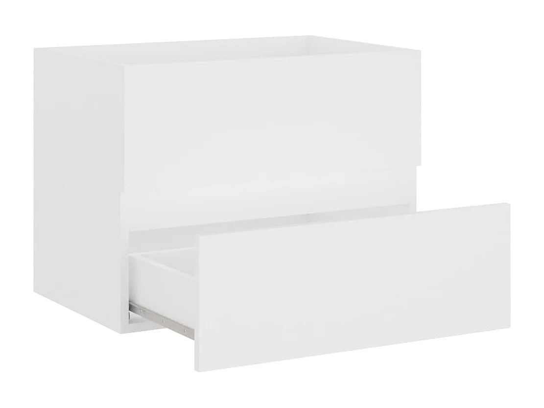 Armoire d'évier avec lavabo intégré Blanc Bois d'ingénierie