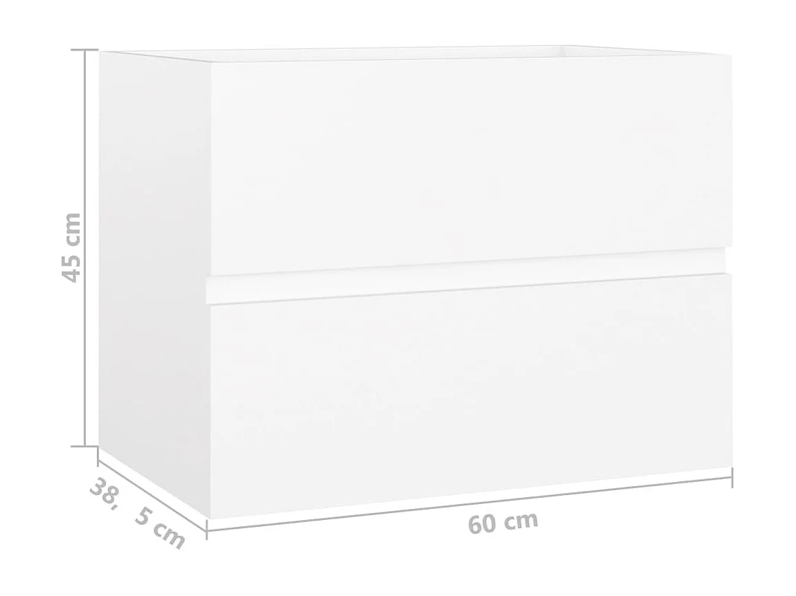 Armoire d'évier avec lavabo intégré Blanc Bois d'ingénierie