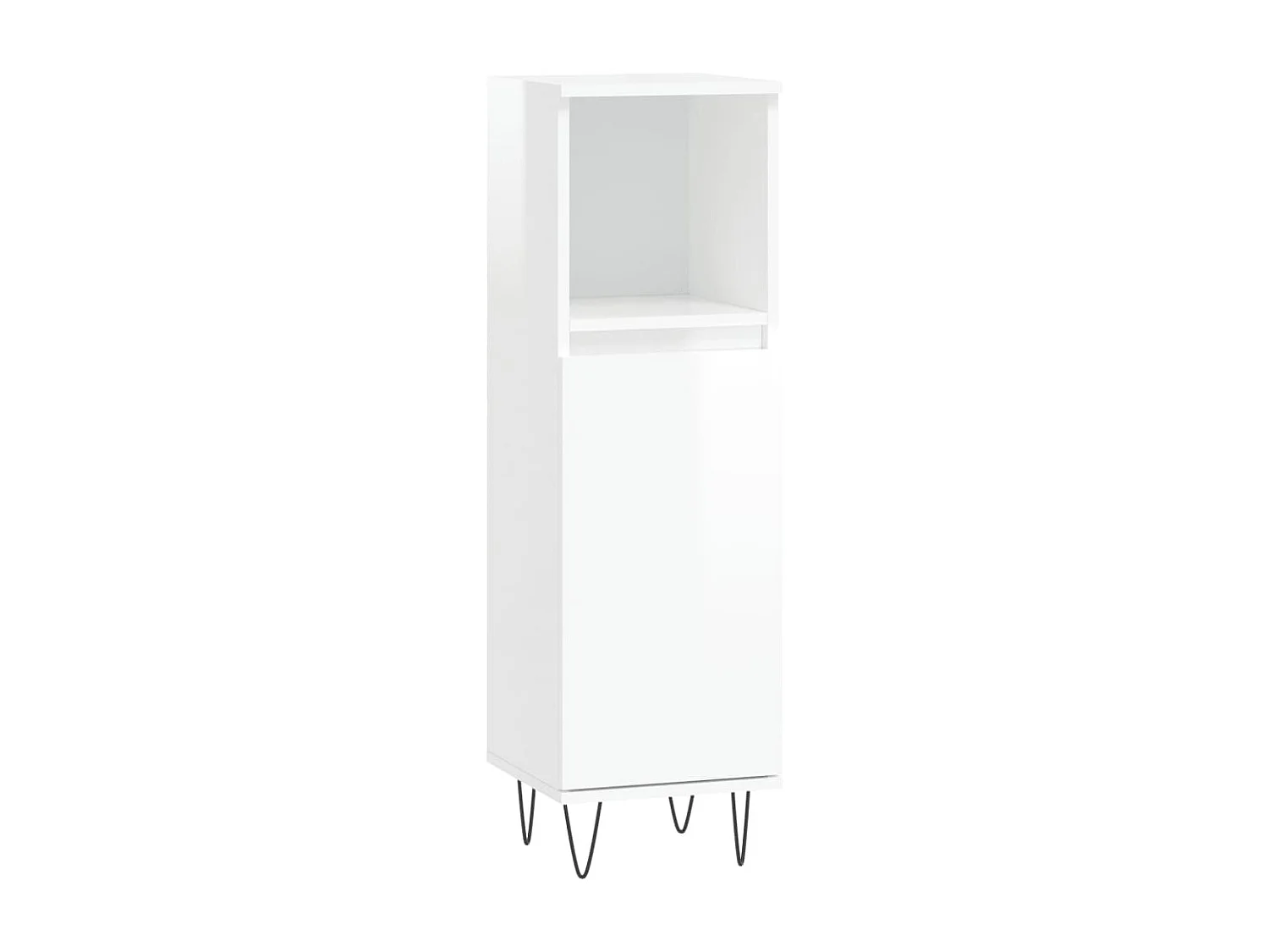 Armoire de salle de bain blanc brillant 30x30x100 cm
