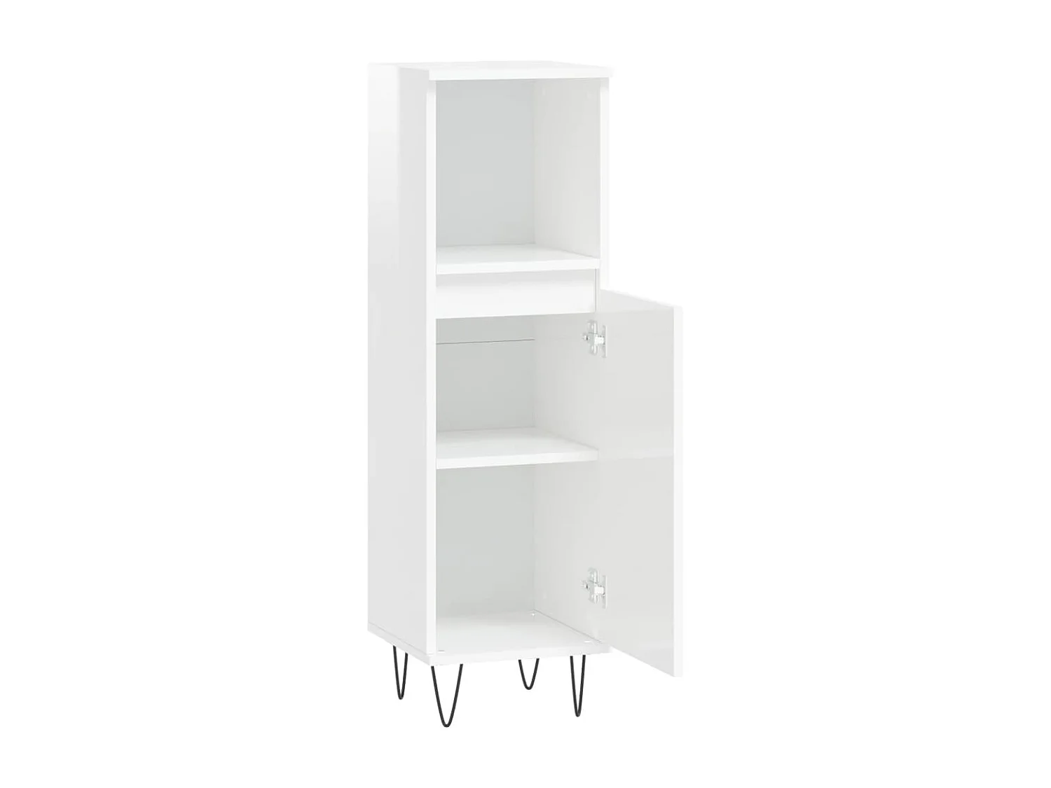 Armoire de salle de bain blanc brillant 30x30x100 cm