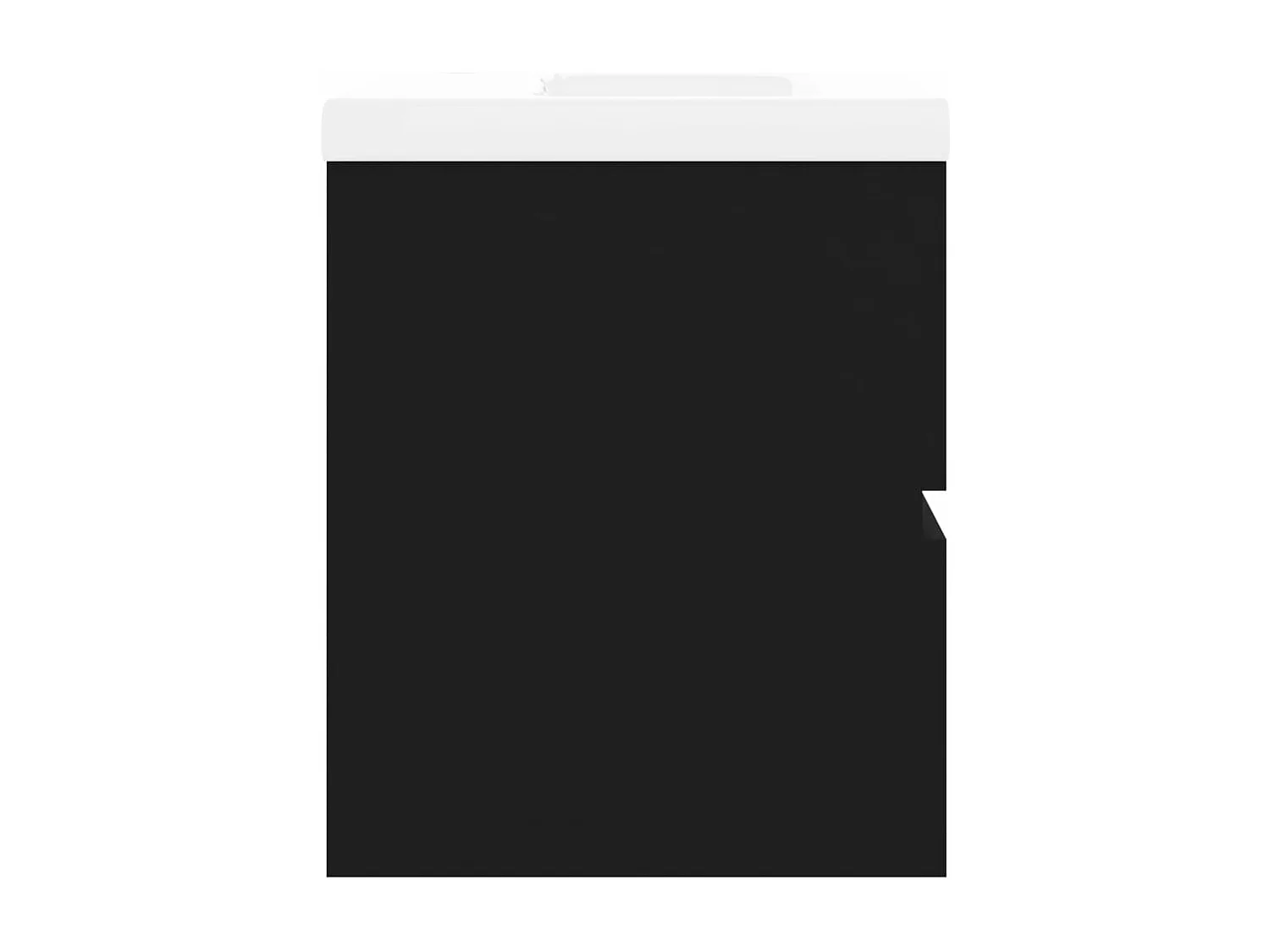 Mueble con lavabo madera de ingeniería negro