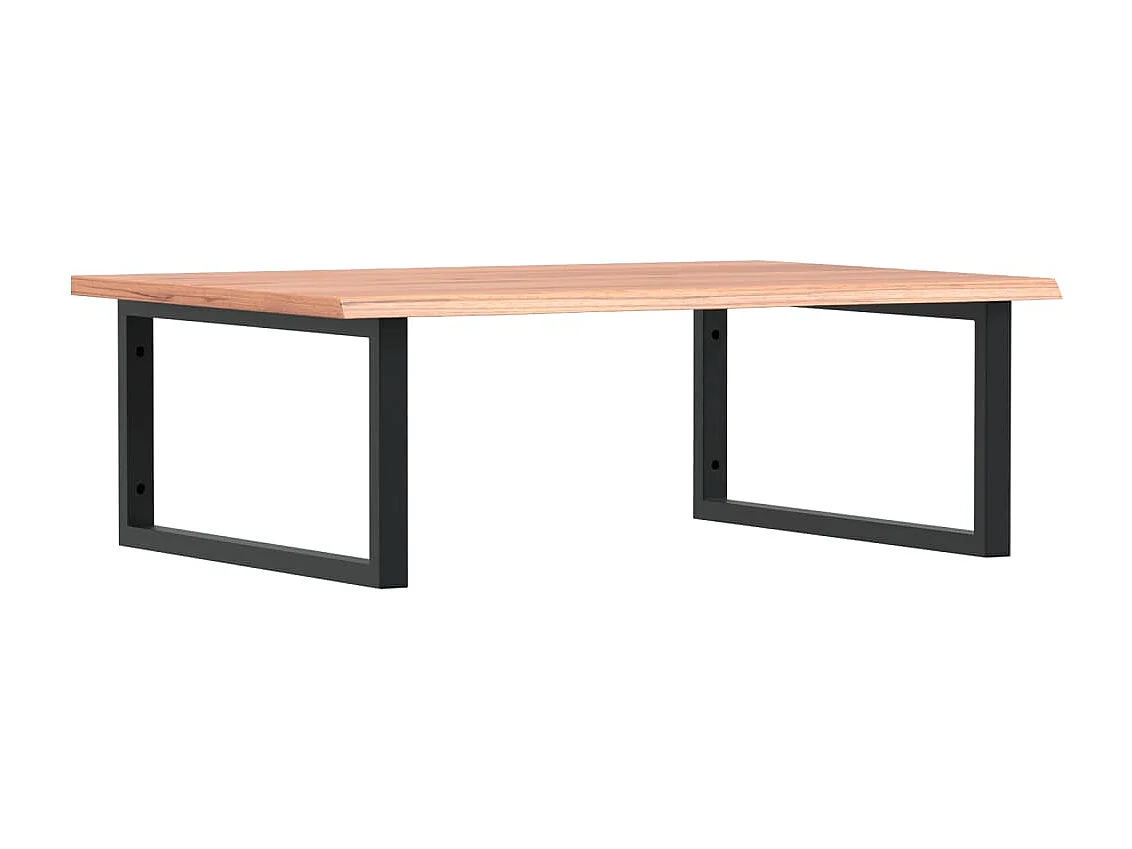 Waschtischplatte mit Halterung Stahl und Massivholz Eiche