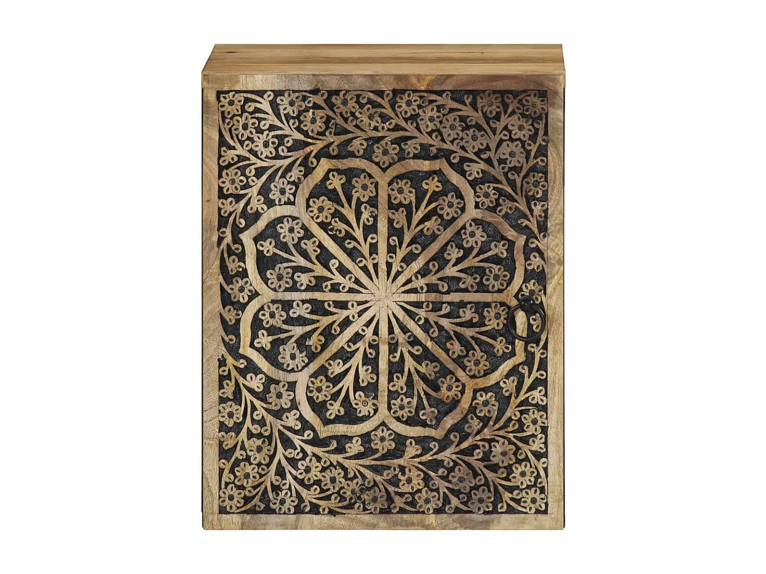 Armario de baño de pared madera maciza de mango 38x33x48 cm