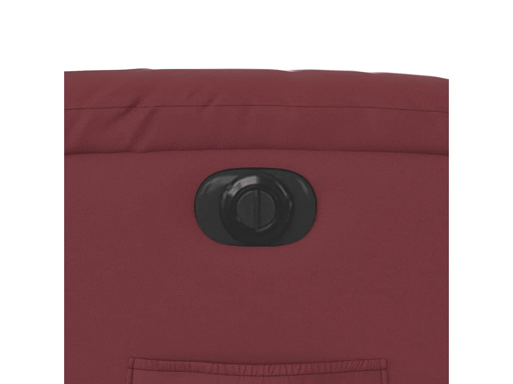Fauteuil inclinable électrique rouge bordeaux similicuir