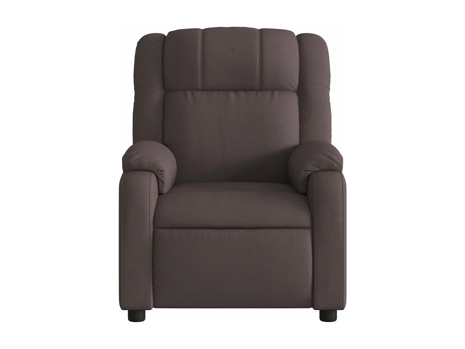 Fauteuil de massage inclinable Marron foncé Tissu