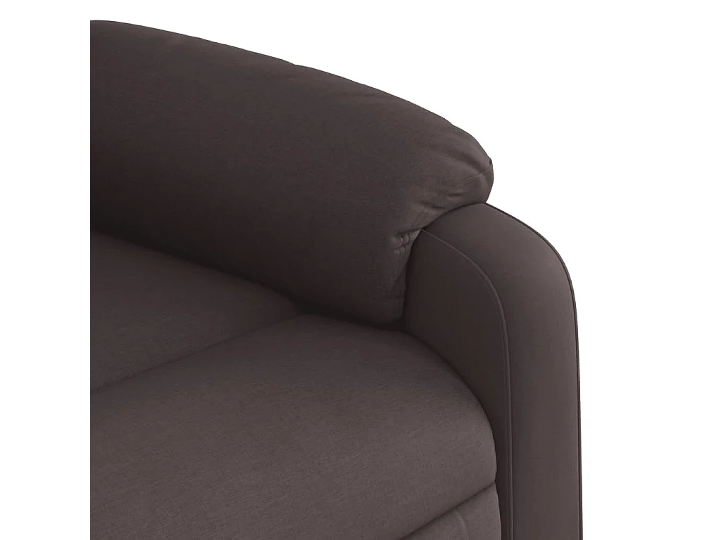 Fauteuil de massage inclinable Marron foncé Tissu