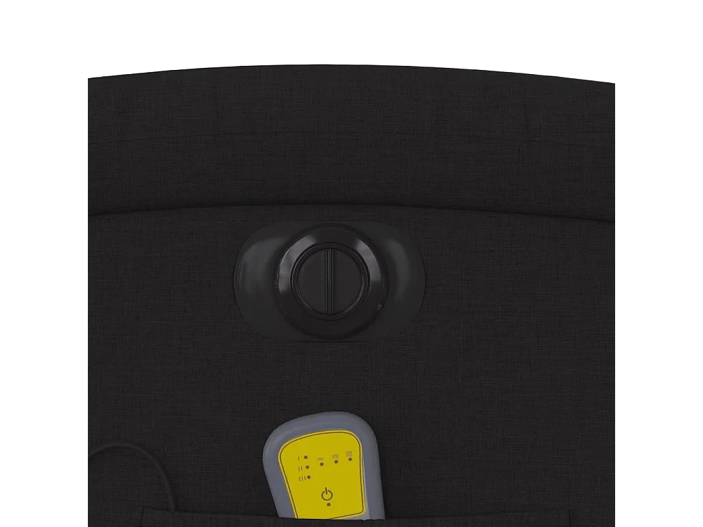 Fauteuil de massage inclinable électrique Noir Tissu