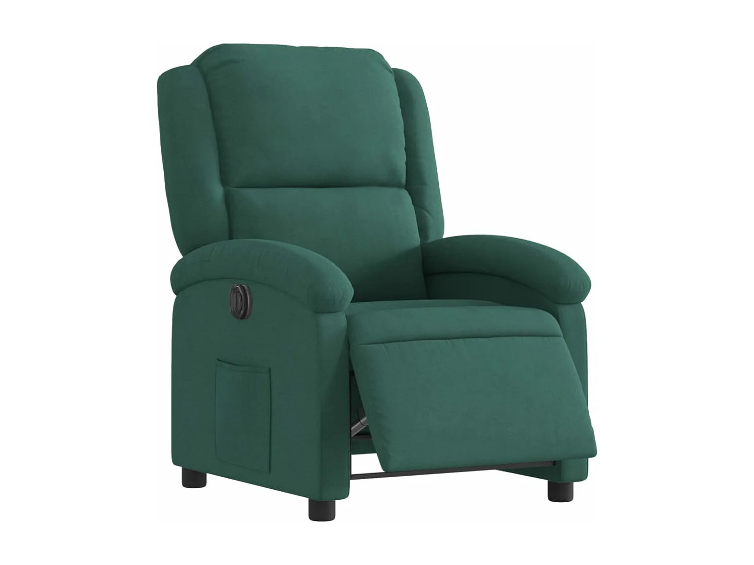 Fauteuil inclinable électrique vert foncé velours